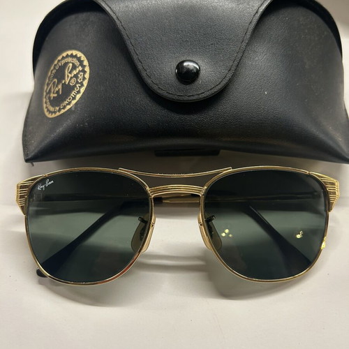 RayBan Signet sunglasses used, 90’s vintage, gold frame, green lenses