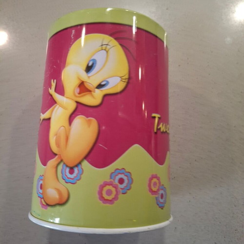 Metal Tweety pencil holder slightly used
