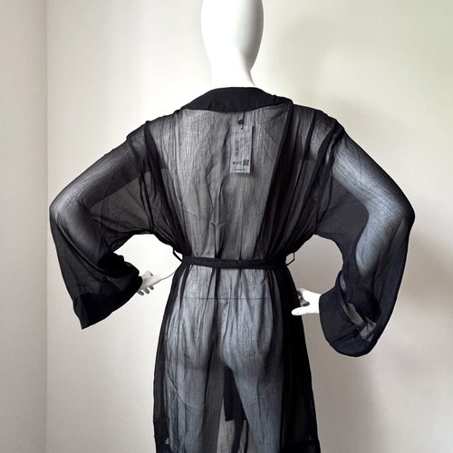 SugarFree transparent black kimono with belt size M