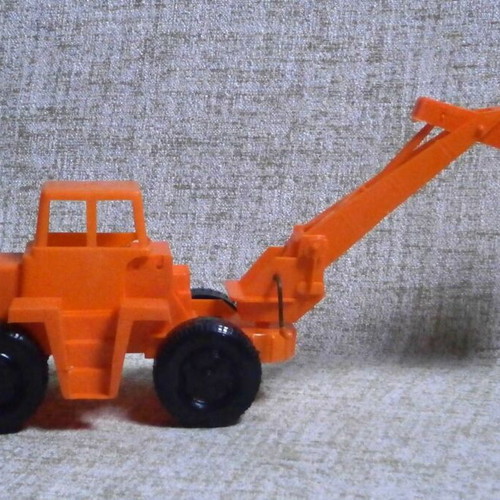 Plastic vintage excavator new rare functional toy