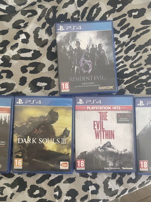 Παιχνίδια PS4 πακέτο 5 σε σαν καινούργια κατάσταση με Resident Evil και Dark Souls 3