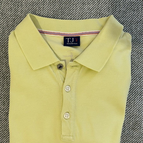Trussardi Jeans Polo Shirt used, XXL, yellow, 100% cotton