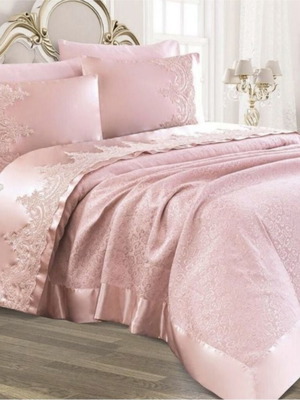 Saray Home Selin Quilt Set 5pcs 235x240cm Pink like new