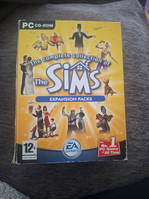 The Sims PC game box set used, 11 CD expansion packs