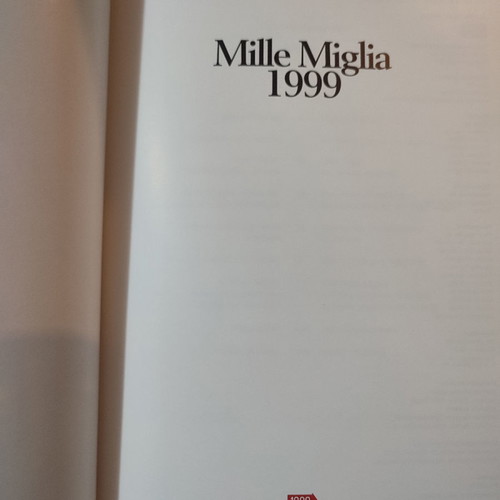 Mille Miglia 1999 used luxury hardcover book without dust jacket