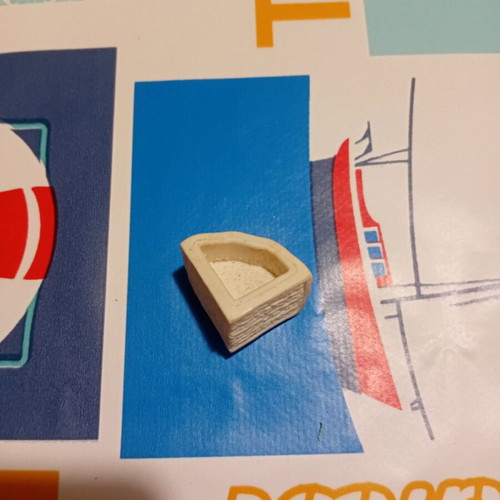Vintage collectible eraser used, cake piece 80s-90s