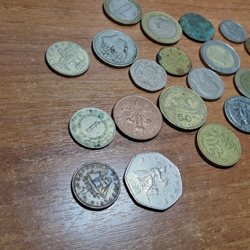 Various coins used, pack