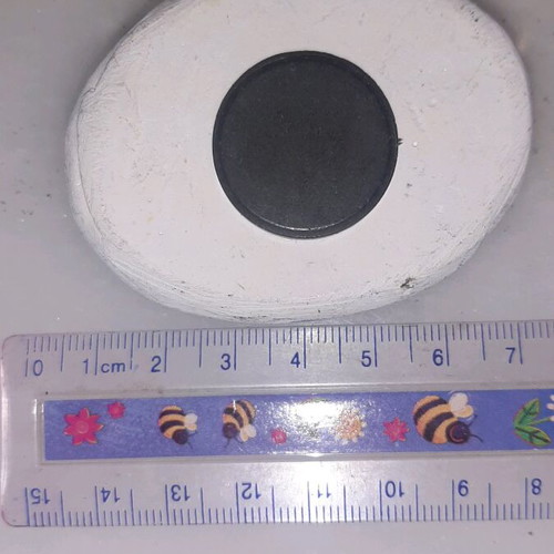 Pebble magnet used, souvenir from Kimolos