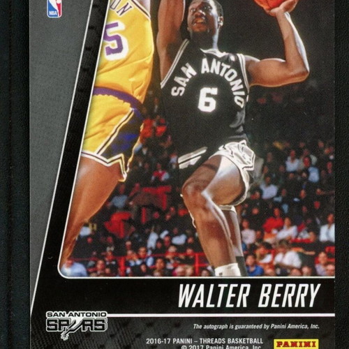 2016-17 Walter Berry Panini Threads NBA Legends Ink Autograph card #6 /99
