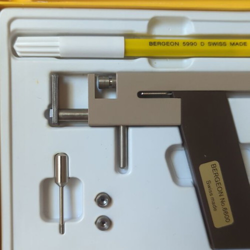 Bergeon No 6600 professional ear piercing gun with sterilized earrings