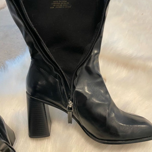 H&M black boots size 38 new, 10cm heel