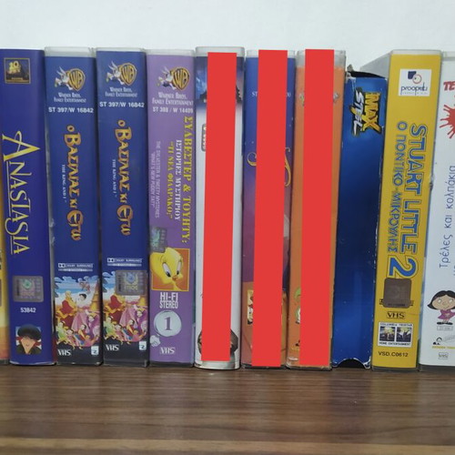VHS video cassette collection, 15 Disney cartoons and classics