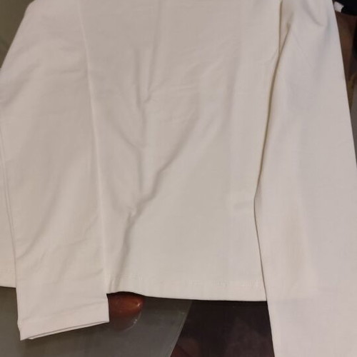 Cotton white sugar blouse Large new with elastane