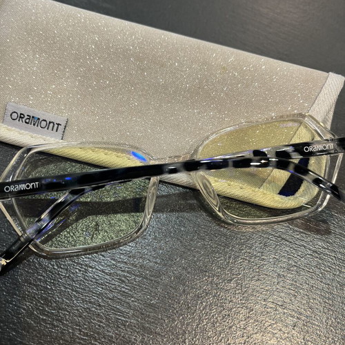 Oramont Presbyopia Glasses +1.00 Blue Light Filter like new with case