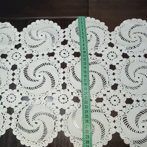 Handmade vintage trousseau set of 5 pieces, like new, crochet cotton