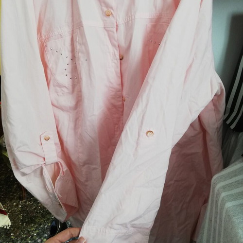 Ulla Popken Pink Shirt Size 7XL 54 Like New