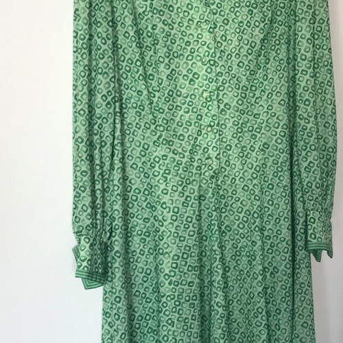 Vintage dress like new, custom made, green satin XXL