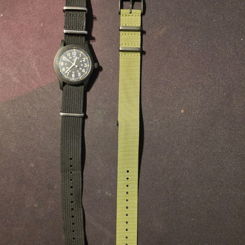 Militado 38mm Sapphire Crystal Field Military Watch ML05 like new with second NATO strap
