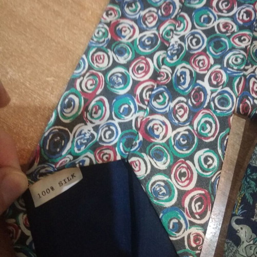 Men's ties used, set of 3 with youthful patterns