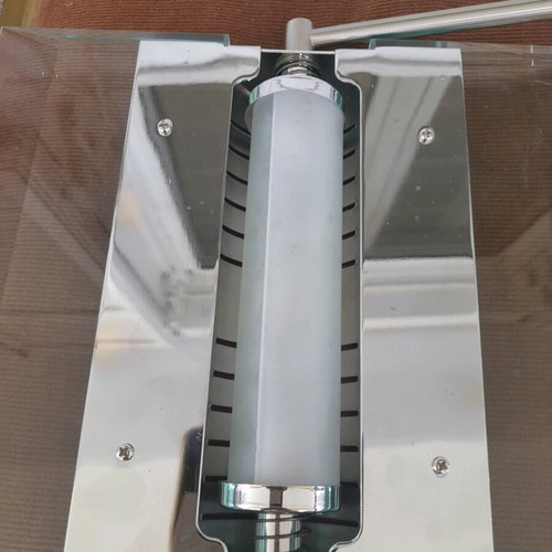 Prisma ceiling light new, aluminum and crystal
