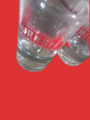Smirnoff shot glass set 2 pieces 90's like new with ouzo bottle gift