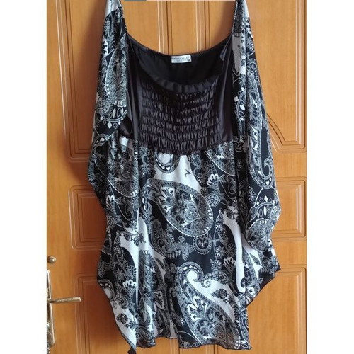 Fintanelli asymmetrical black and white tunic like new, size 58 to 4XL
