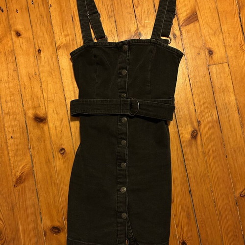 Bershka black denim dress used in very good condition