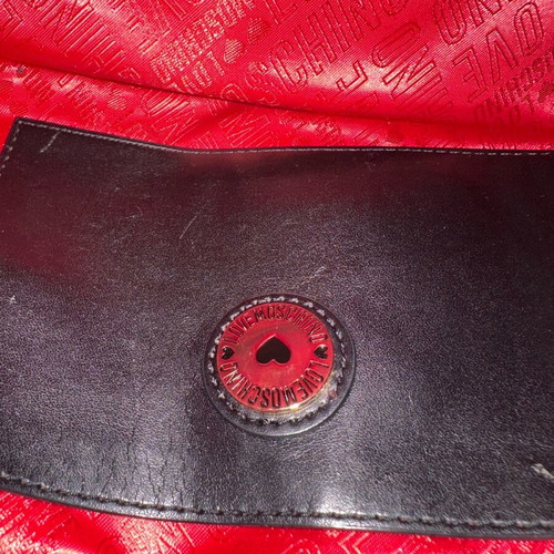Love Moschino shoulder bag used, black with pouch