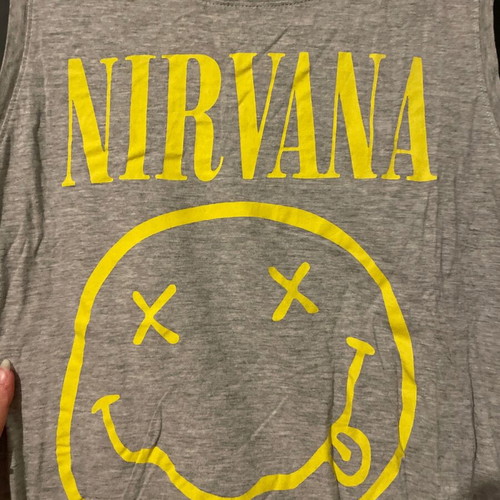 Nirvana shirt Tally Weijl like new, size M, gray and yellow