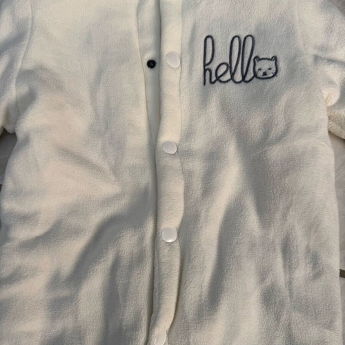Kiabi baby romper like new with hood and fleece lining