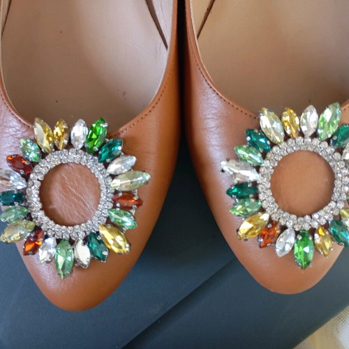 Evangelia Drosi leather tan ballerinas like new