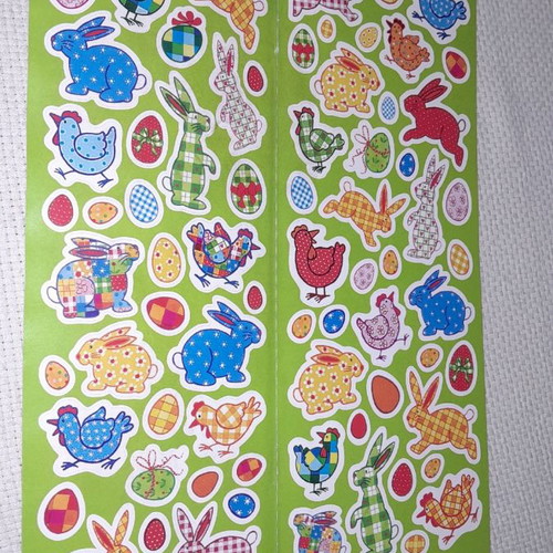 Easter stickers new, pack of 7 sheets