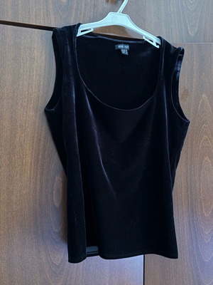 Velvet blouse Mango used, black, size M