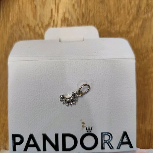 Pandora pendant charm with moon and sun new, silver