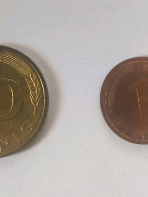 Pfennig coins of West Germany like new, set of 2 pieces