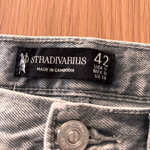 Stradivarius Wide Leg Baggy Jeans size 42 like new, gray