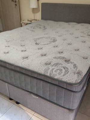 Bed and Bath double bed with Alfastrom mattress, storage space