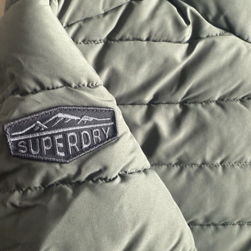 Superdry Fuji Puffer Jacket new, men's winter green polyester