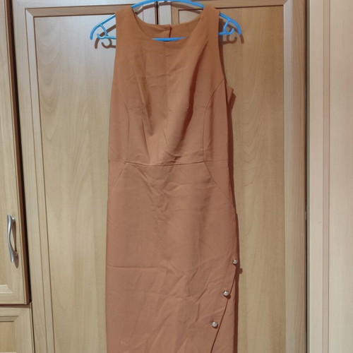 Dress new, beige and orange, size S