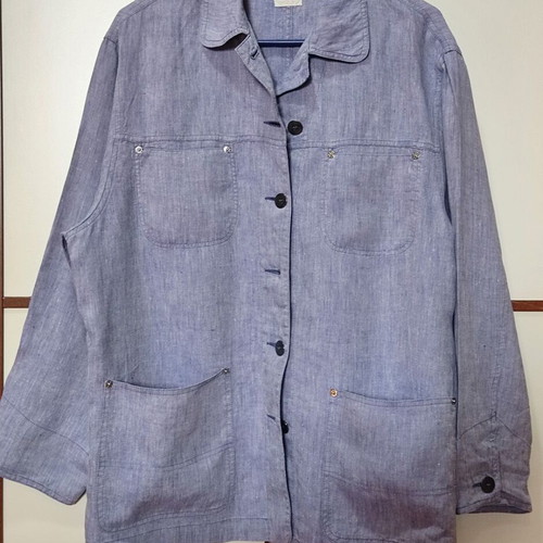 Sisley jacket blue size Medium used, 100% linen