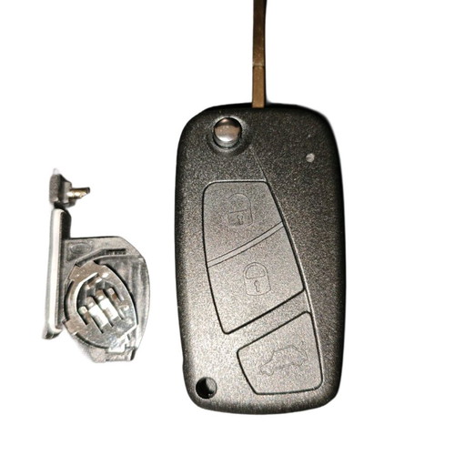 Fiat key shell replacement 3 button new, black