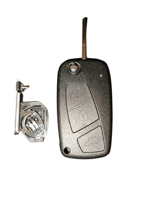 Fiat key shell replacement 3 button new, black