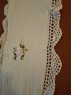 Table runner used, elongated