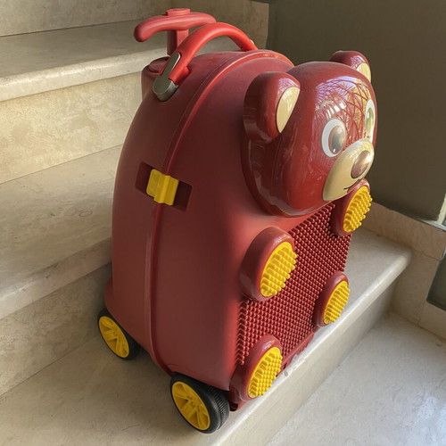 Children's Trolley Suitcase Bear Design new, red