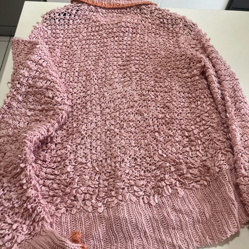 Vintage Roxy women's cardigan L used, pink with orange details