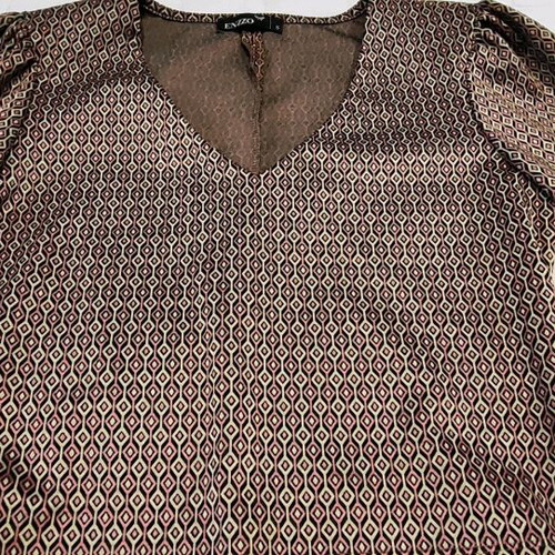 Enzzo skirt and crop top set like new, beige and pink, Small