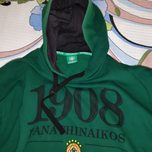 Panathinaikos 1908 Hoodie used, size XL, authentic green sweatshirt