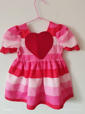 Baby dress like new, 6-9 months, red pink Shein