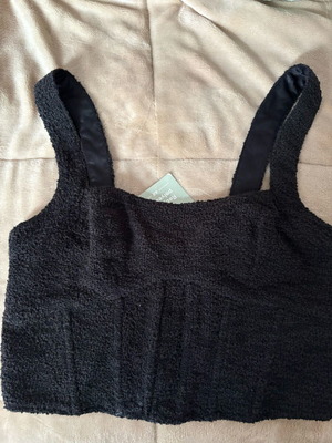 H&M top new, black, size S