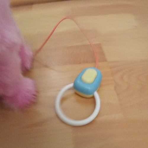 Toy dog with remote control like new that barks and moves